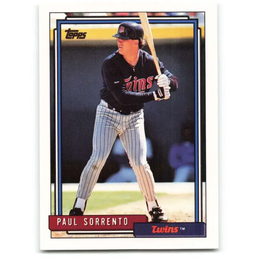 1992 Topps #546 Paul Sorrento NM-MT Minnesota Twins Baseball Card - Baseball Card Single