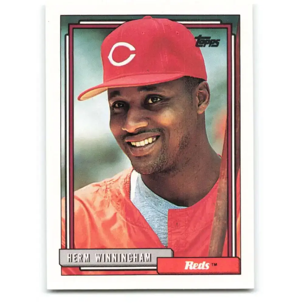 1992 Topps #547 Herm Winningham NM-MT Cincinnati Reds Baseball Card - Baseball Card Single