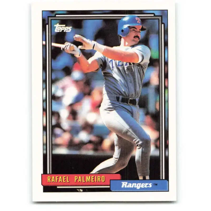 1992 Topps #55 Rafael Palmeiro NM-MT Texas Rangers Baseball Card - Baseball Card Single