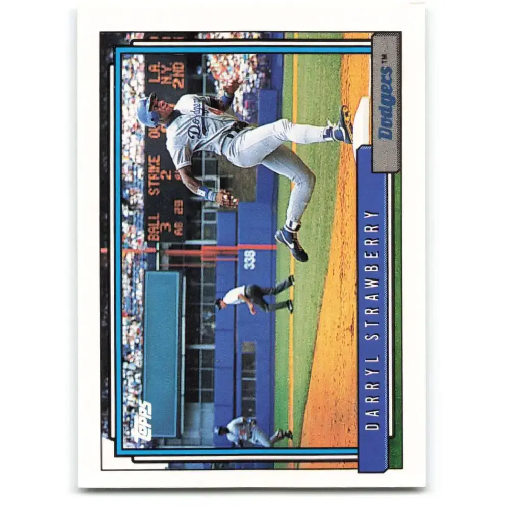 1992 Topps #550 Darryl Strawberry NM-MT Los Angeles Dodgers Baseball Card - Baseball Card Single