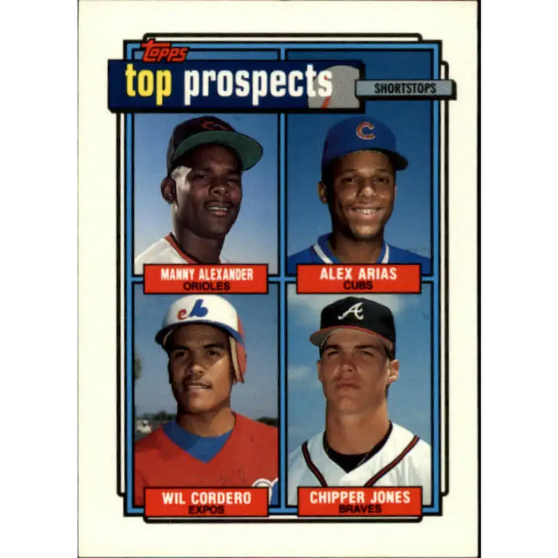 1992 Topps #551 Manny Alexander/Alex Arias/Wil Cordero/Chipper Jones NM-MT Baltimore Orioles/Chicago Cubs/Montreal