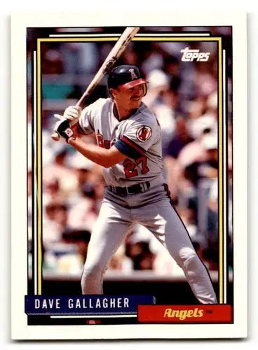 1992 Topps #552 Dave Gallagher California Angels Baseball Cards EX/N ID:55811 - Baseball Card Single
