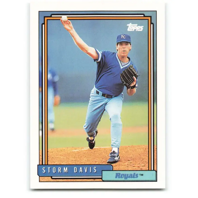 1992 Topps #556 Storm Davis NM-MT Kansas City Royals Baseball Card - Baseball Card Single