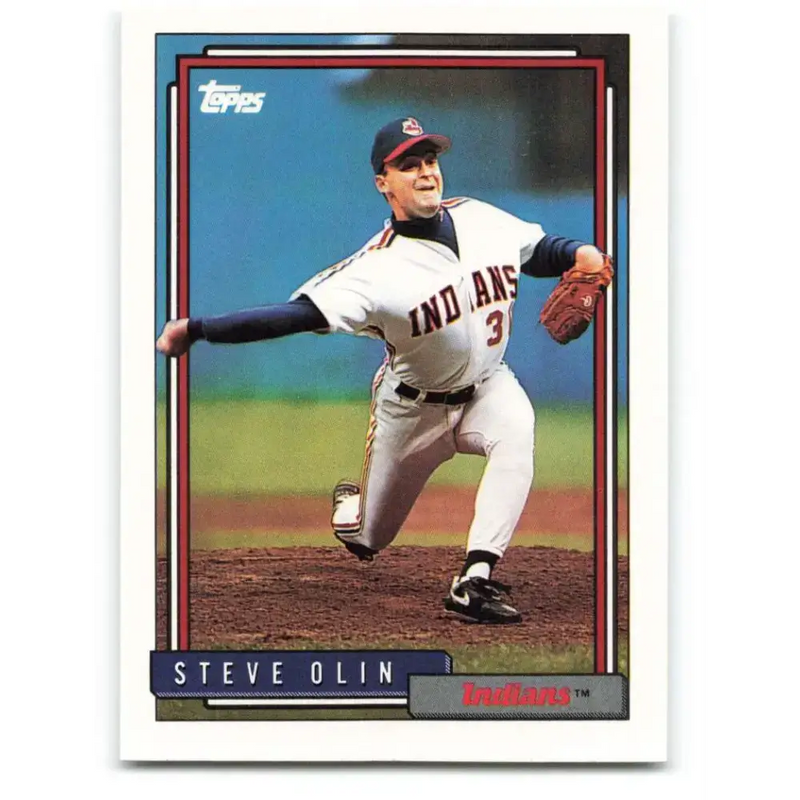 1992 Topps #559 Steve Olin NM-MT Cleveland Indians Baseball Card - Baseball Card Single