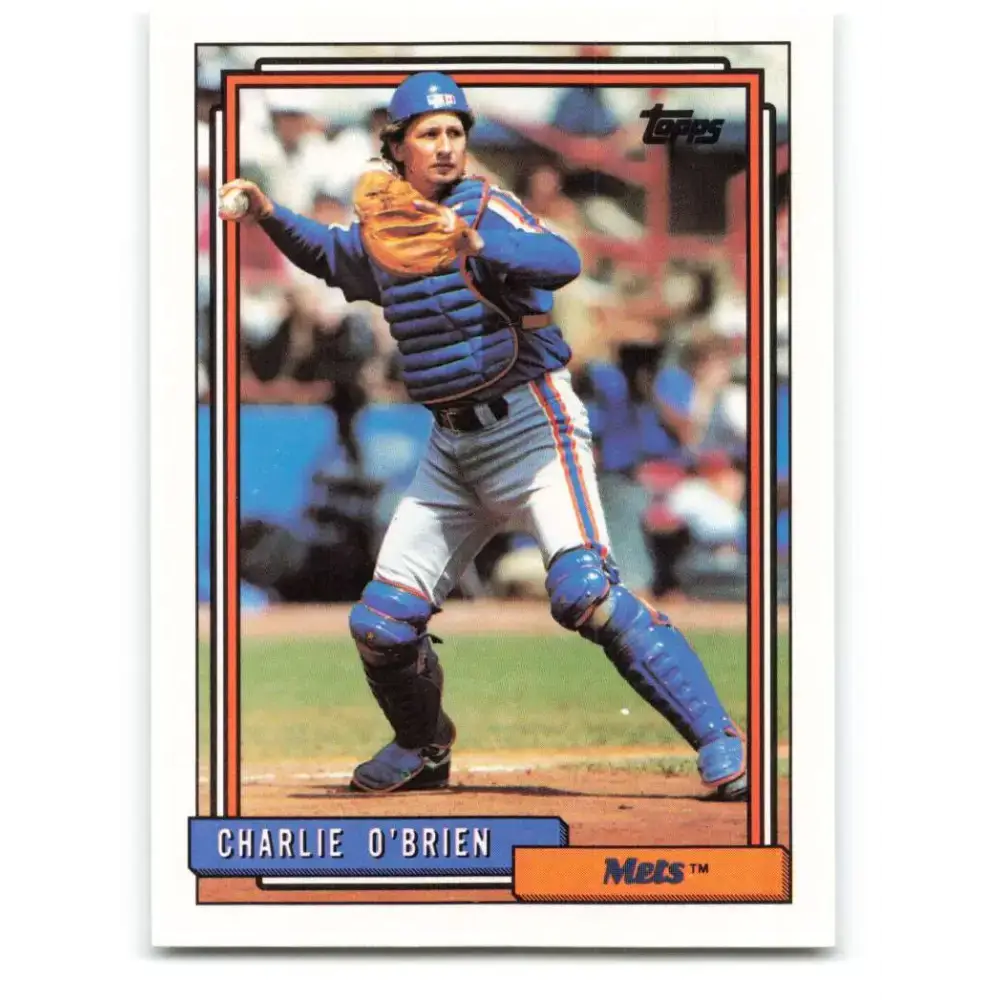 1992 Topps #56 Charlie O’Brien NM-MT New York Mets Baseball Card - Baseball Card Single