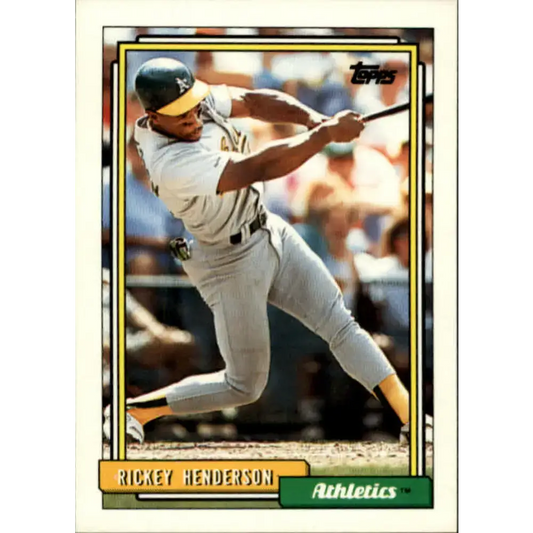 1992 Topps #560 Rickey Henderson NM-MT Oakland Athletics Baseball Card