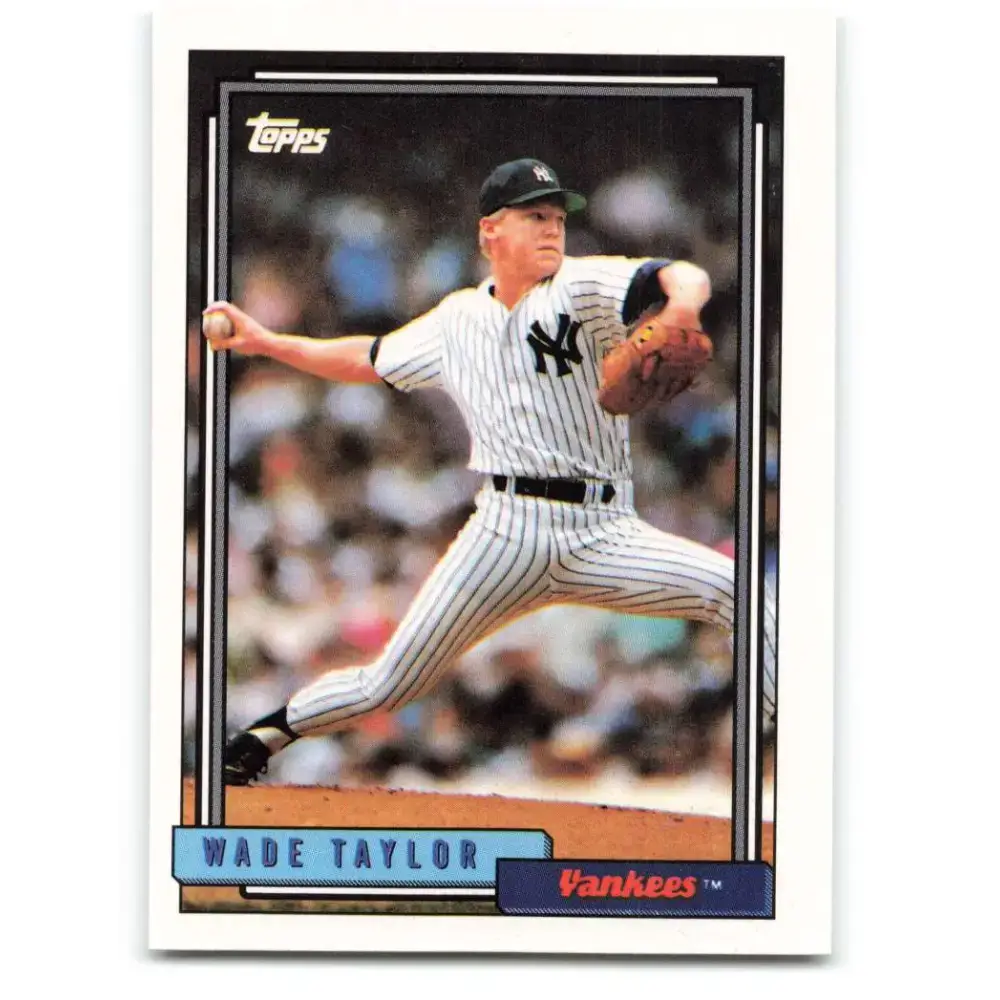 1992 Topps #562 Wade Taylor NM-MT New York Yankees Baseball Card - Baseball Card Single