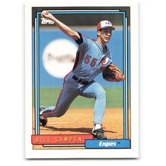 1992 Topps #566 Bill Sampen NM-MT Montreal Expos Baseball Card - Baseball Card Single