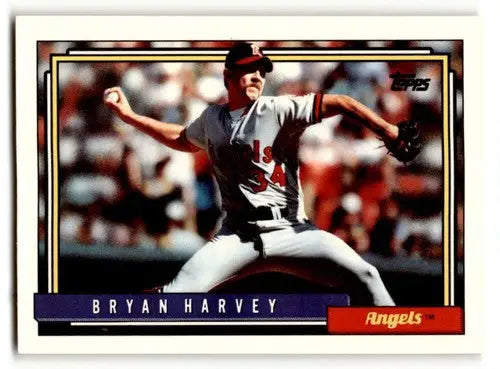 1992 Topps #568 Bryan Harvey California Angels Baseball Cards EX/NM ID:55826 - Baseball Card Single