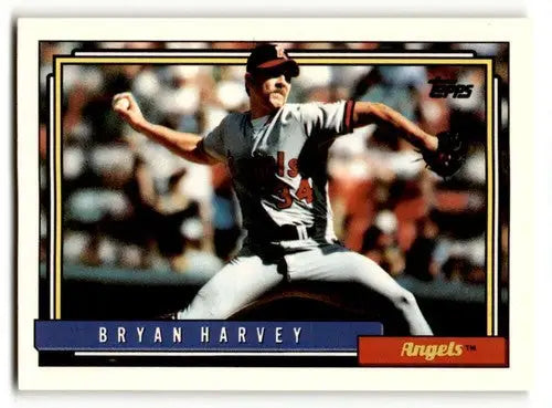 1992 Topps #568 Bryan Harvey California Angels Baseball Cards EX/NM ID:55839 - Baseball Card Single