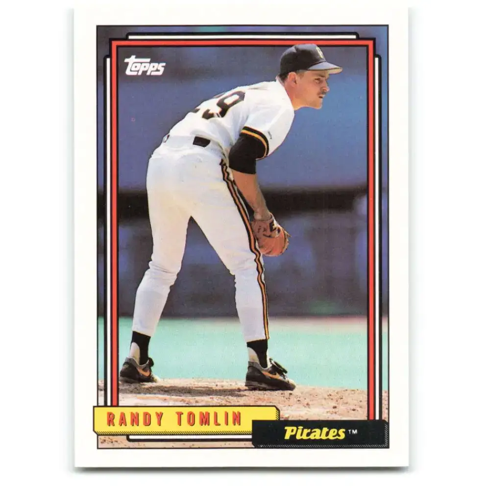 1992 Topps #571 Randy Tomlin NM-MT Pittsburgh Pirates Baseball Card - Baseball Card Single