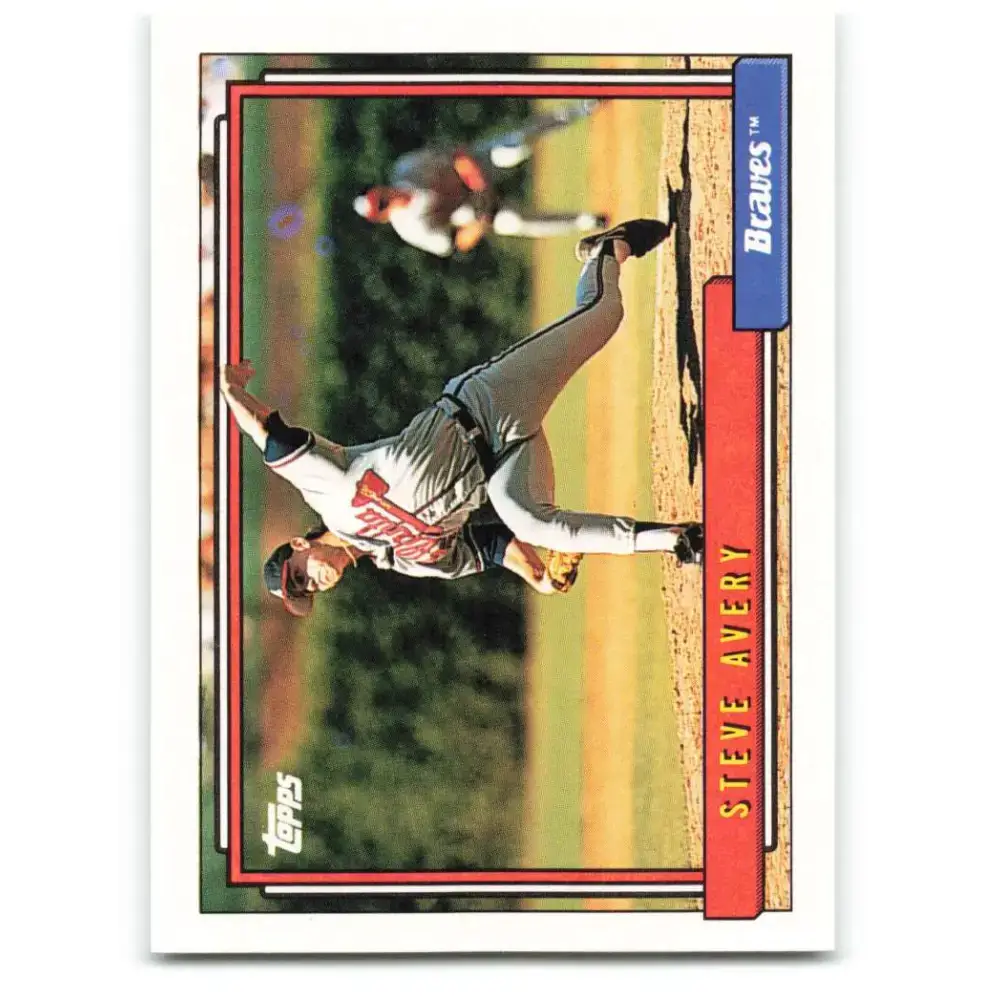 1992 Topps #574 Steve Avery NM-MT Atlanta Braves Baseball Card - Baseball Card Single