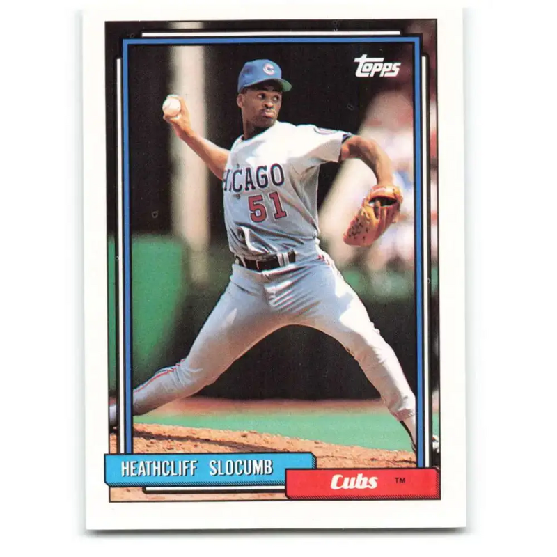 1992 Topps #576 Heathcliff Slocumb NM-MT Chicago Cubs Baseball Card - Baseball Card Single