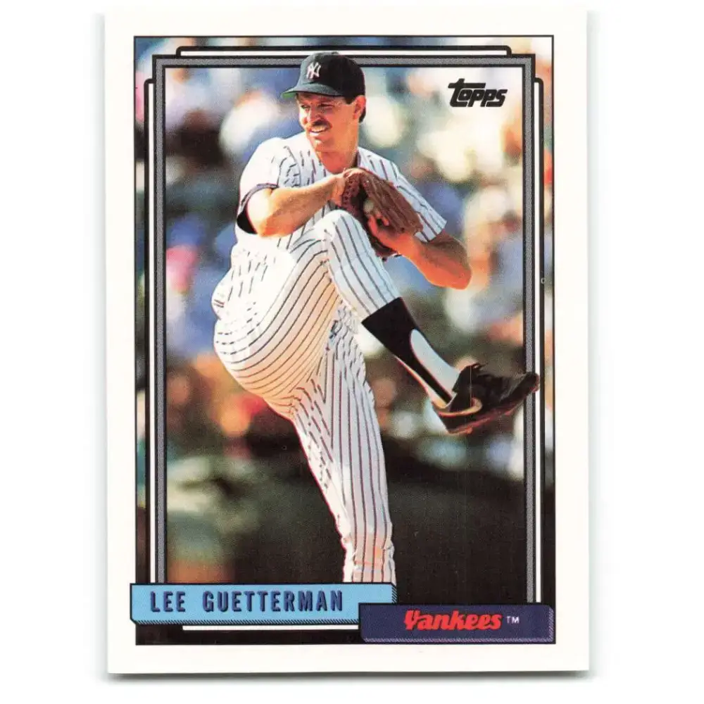 1992 Topps #578 Lee Guetterman EX Excellent New York Yankees Baseball Card - Baseball Card