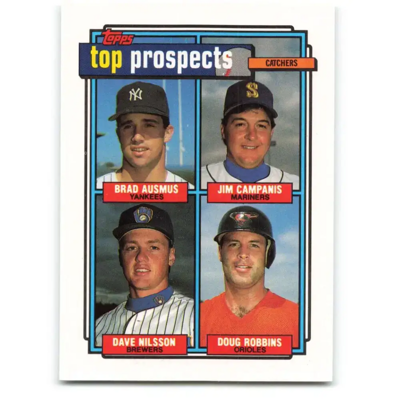 1992 Topps #58 Brad Ausmus/Jim Campanis/Dave Nilsson/Doug Robbins NM-MT RC Rookie New York Yankees/Seattle