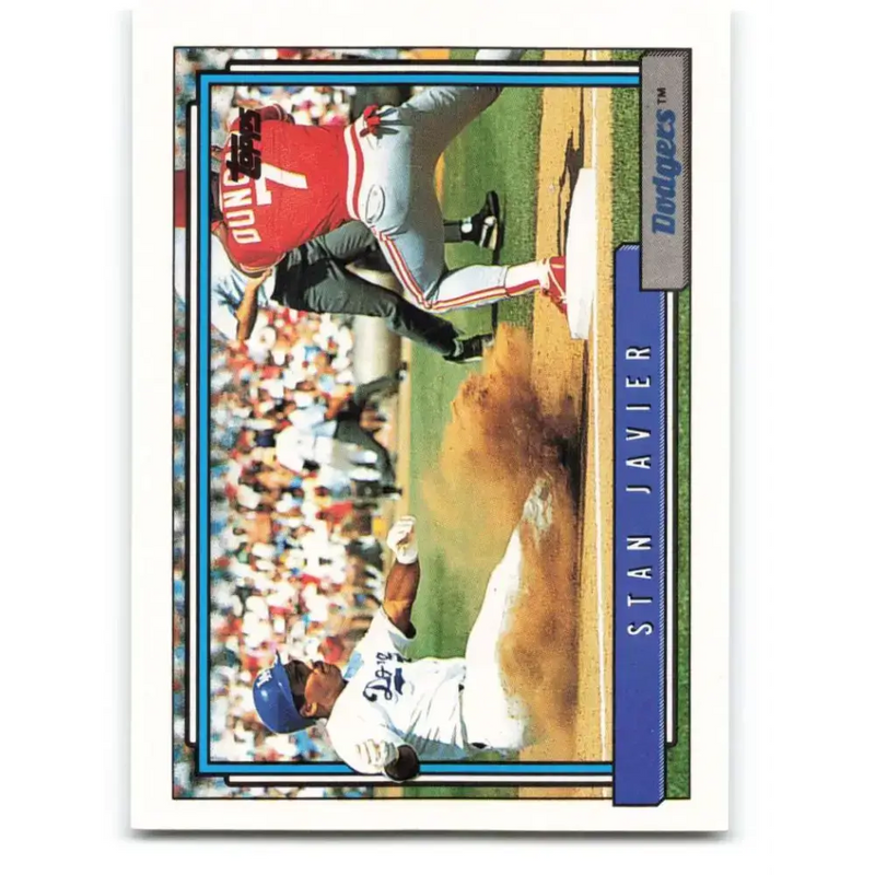 1992 Topps #581 Stan Javier NM-MT Los Angeles Dodgers Baseball Card - Baseball Card Single