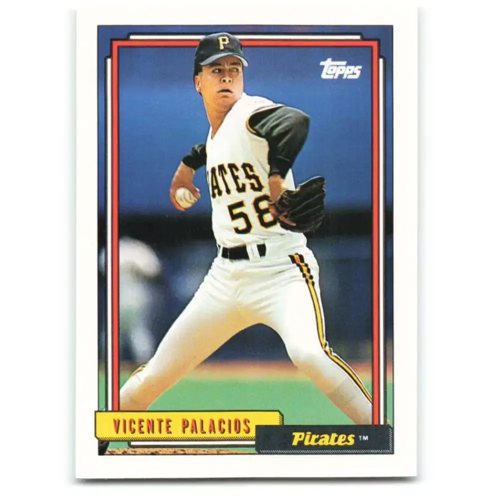 1992 Topps #582 Vicente Palacios NM-MT Pittsburgh Pirates Baseball Card - Baseball Card Single