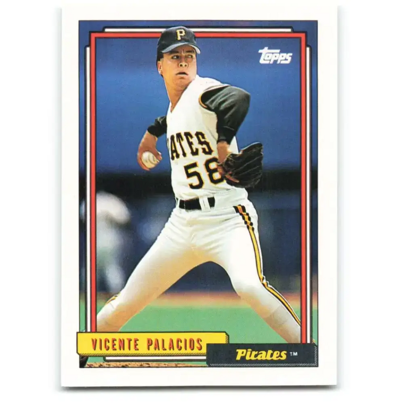1992 Topps #582 Vicente Palacios NM-MT Pittsburgh Pirates Baseball Card - Baseball Card Single
