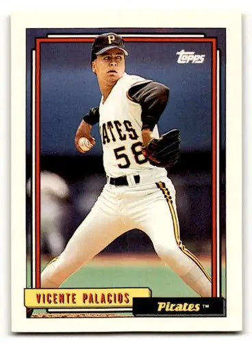 1992 Topps #582 Vicente Palacios Pittsburgh Pirates Baseball Cards E ID:61140 - Baseball Card Single