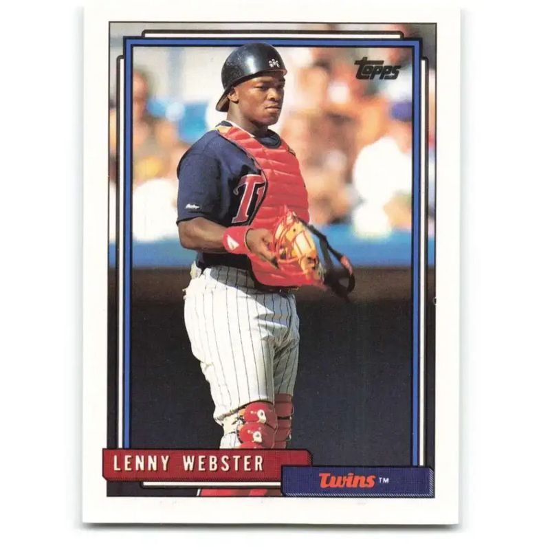 1992 Topps #585 Lenny Webster NM-MT Minnesota Twins Baseball Card - Baseball Card Single