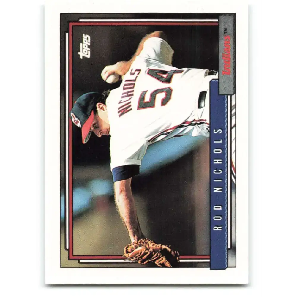 1992 Topps #586 Rod Nichols NM-MT Cleveland Indians Baseball Card - Baseball Card Single