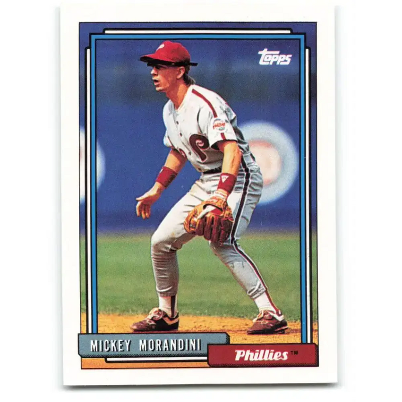 1992 Topps #587 Mickey Morandini NM-MT Philadelphia Phillies Baseball Card - Baseball Card Single