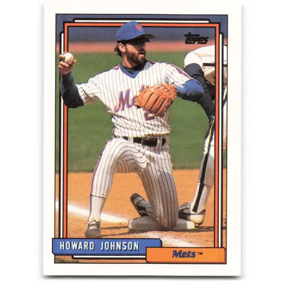 1992 Topps #590 Howard Johnson NM-MT New York Mets Baseball Card - Baseball Card Single