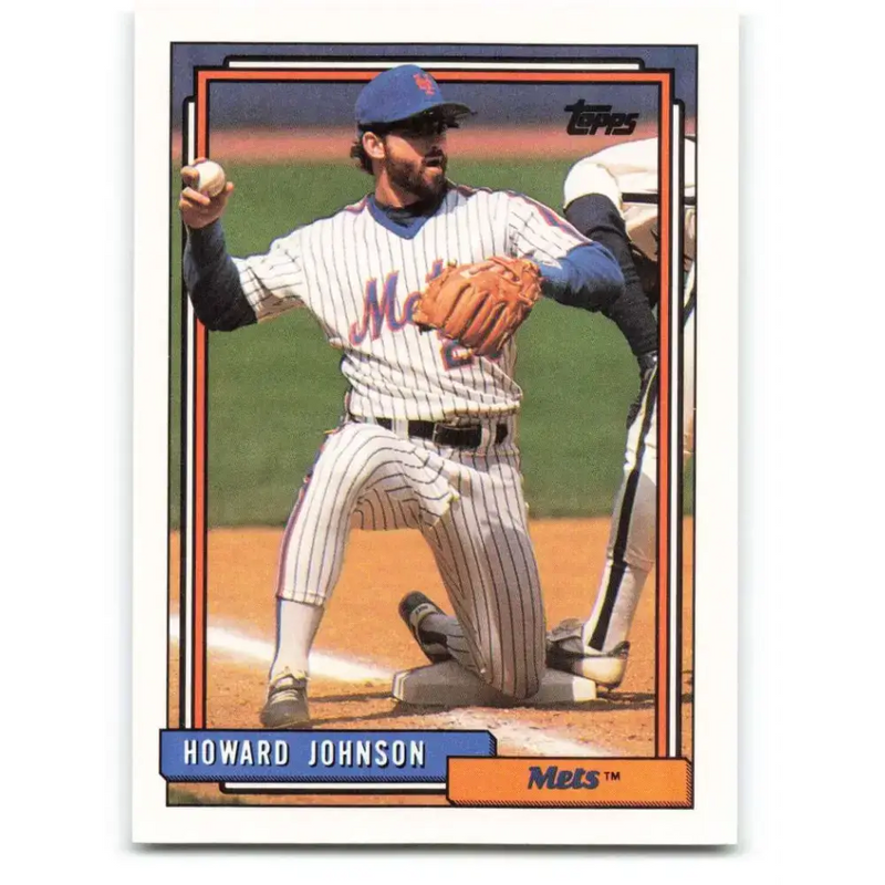 1992 Topps #590 Howard Johnson NM-MT New York Mets Baseball Card - Baseball Card Single
