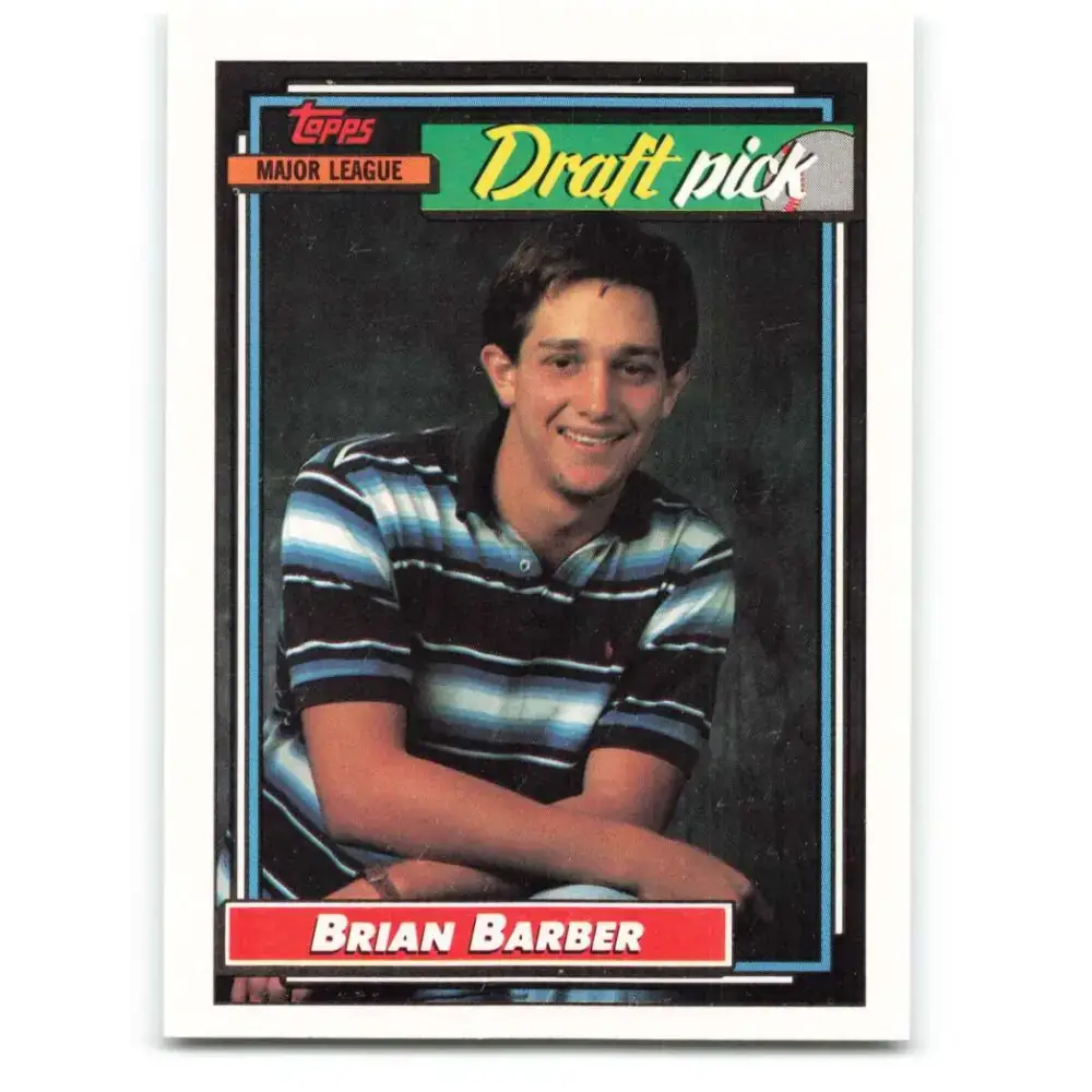 1992 Topps #594 Brian Barber NM-MT RC Rookie St. Louis Cardinals Baseball Card - Baseball Card Single