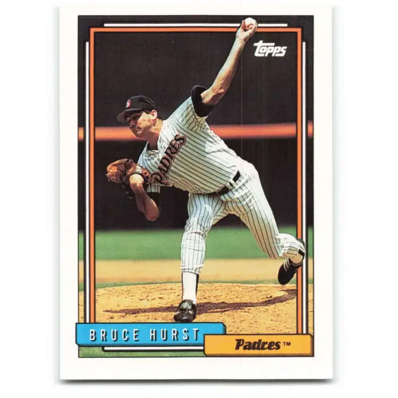 1992 Topps #595 Bruce Hurst NM-MT San Diego Padres Baseball Card - Baseball Card Single