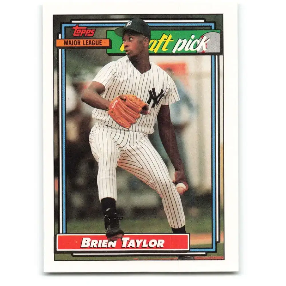1992 Topps #6 Brien Taylor NM-MT RC Rookie New York Yankees Baseball Card - Baseball Card Single