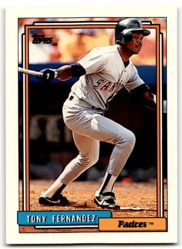 Original gloss Tony Fernandez baseball card 1992 Topps #60 Tony Fernandez NM-MT Padres