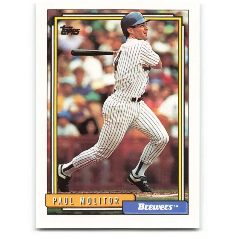 1992 Topps #600 Paul Molitor NM-MT Milwaukee Brewers Baseball Card - Baseball Card Single