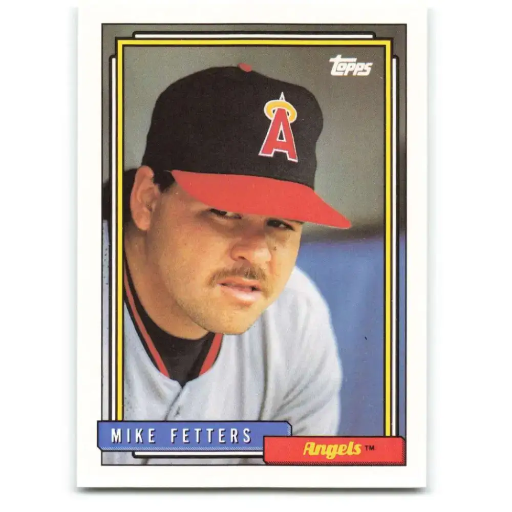1992 Topps #602 Mike Fetters NM-MT California Angels Baseball Card - Baseball Card Single