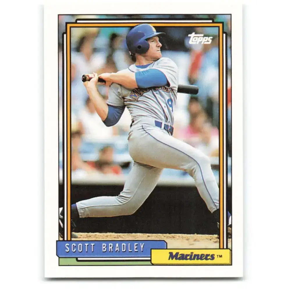 1992 Topps #608 Scott Bradley NM-MT Seattle Mariners Baseball Card - Baseball Card Single