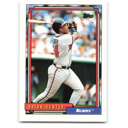 1992 Topps #611 Brian Hunter NM-MT Atlanta Braves Baseball Card