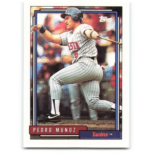 1992 Topps #613 Pedro Munoz NM-MT Minnesota Twins Baseball Card