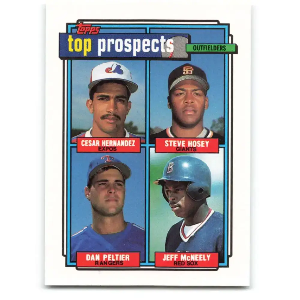 1992 Topps #618 Cesar Hernandez/Steve Hosey/Dan Peltier/Jeff McNeely NM-MT RC Rookie Montreal Expos/San Francisco