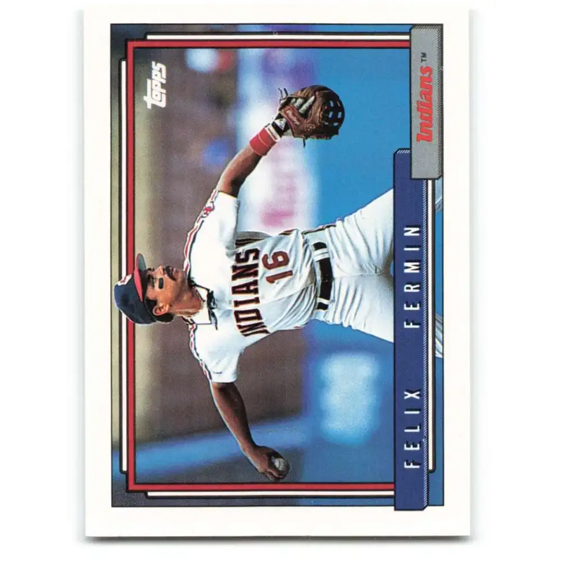 1992 Topps #632 Felix Fermin NM-MT Cleveland Indians Baseball Card - Baseball Card Single