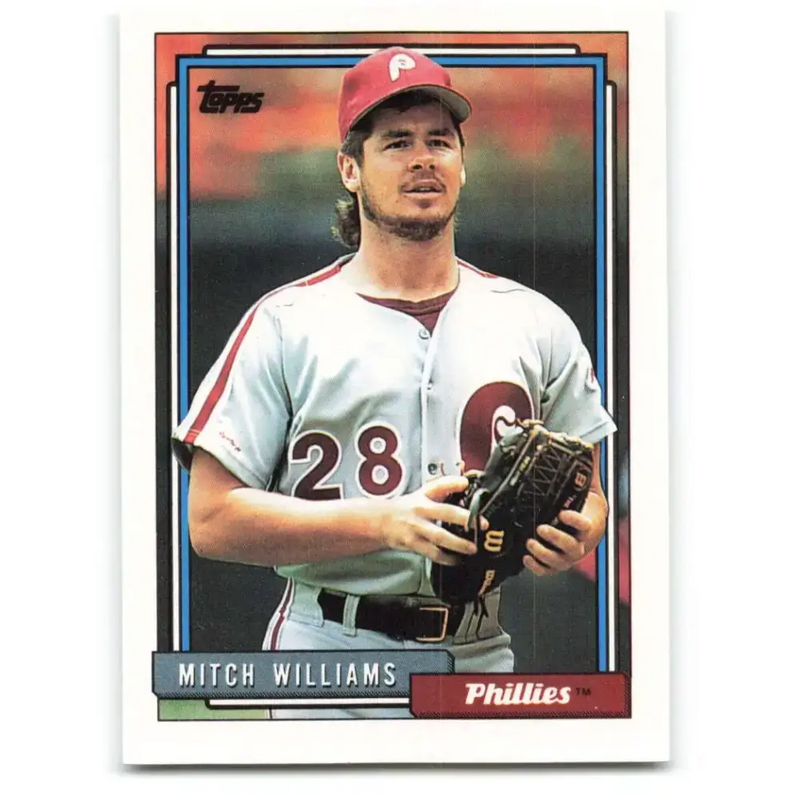 1992 Topps #633 Mitch Williams NM-MT Philadelphia Phillies Baseball Card