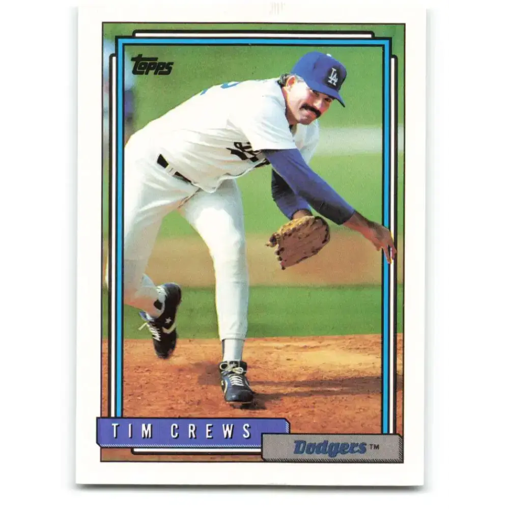 1992 Topps #642 Tim Crews NM-MT Los Angeles Dodgers Baseball Card - Baseball Card Single