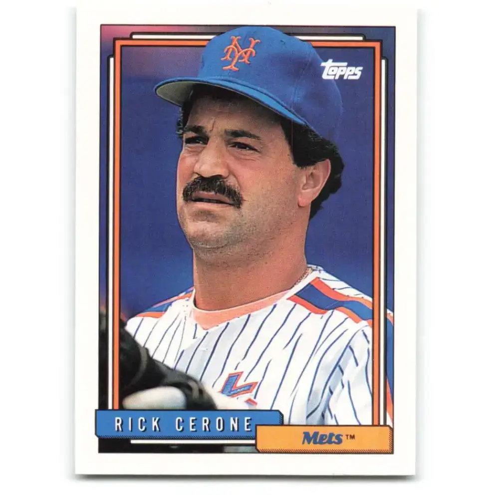 1992 Topps #643 Rick Cerone EX Excellent New York Mets Baseball Card - Baseball Card