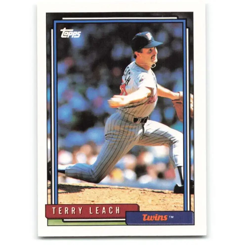 1992 Topps #644 Terry Leach NM-MT Minnesota Twins Baseball Card - Baseball Card Single