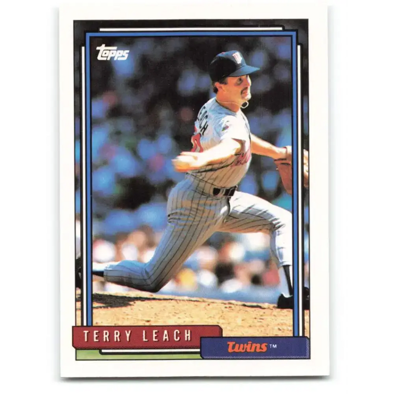 1992 Topps #644 Terry Leach NM-MT Minnesota Twins Baseball Card - Baseball Card Single