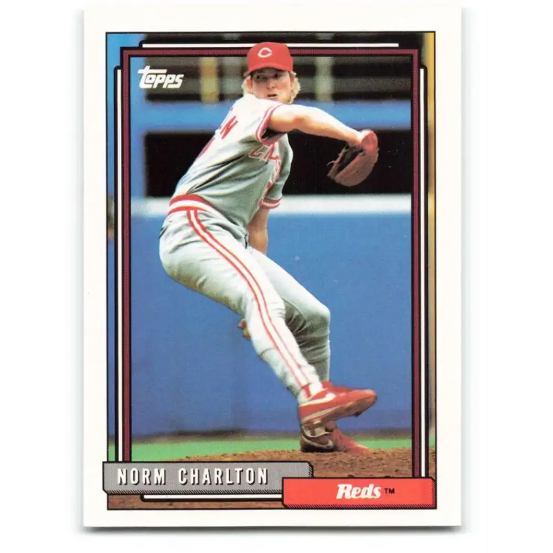 1992 Topps #649 Norm Charlton NM-MT Cincinnati Reds Baseball Card - Baseball Card Single