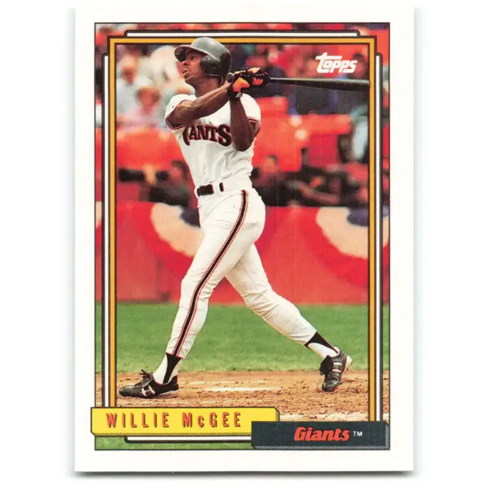 1992 Topps #65 Willie McGee NM-MT San Francisco Giants Baseball Card - Baseball Card Single