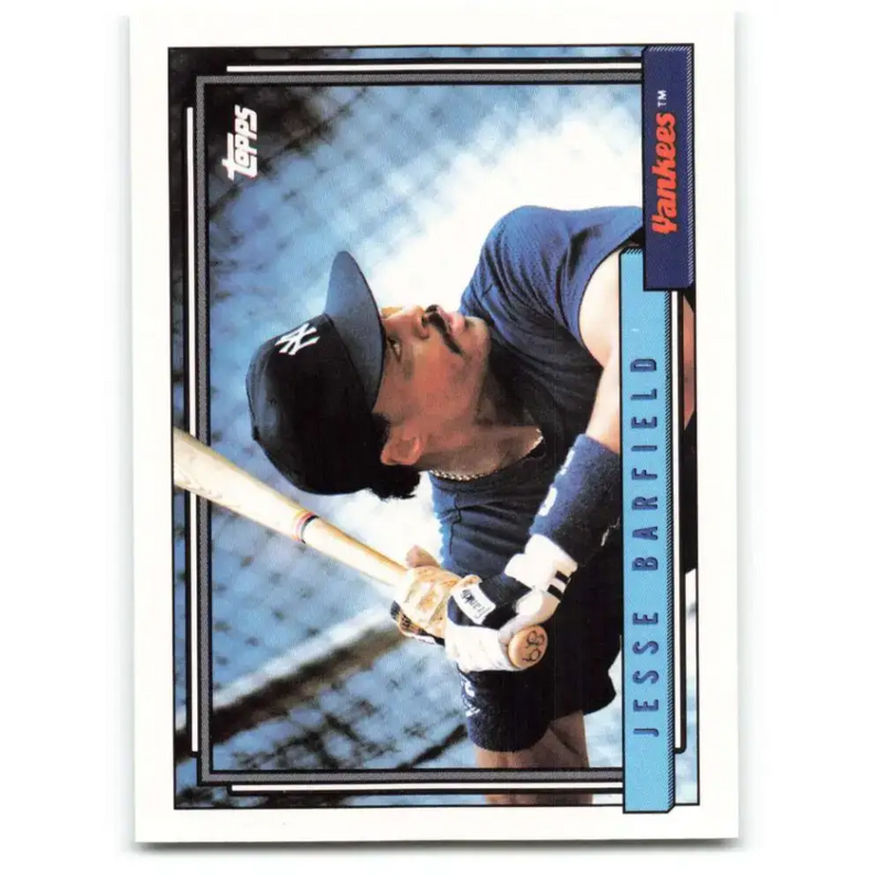 1992 Topps #650 Jesse Barfield NM-MT New York Yankees Baseball Card - Baseball Card Single