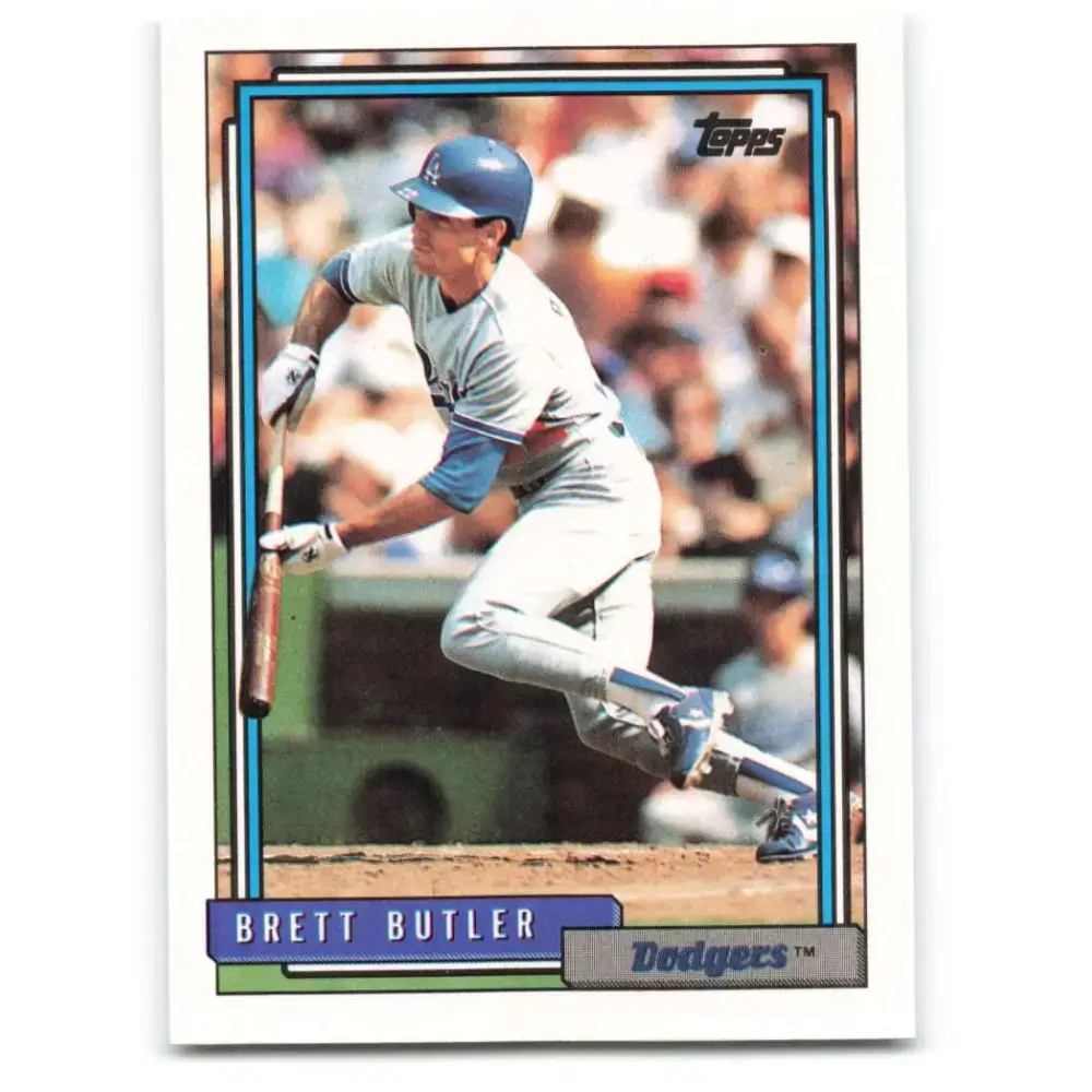 1992 Topps #655 Brett Butler NM-MT Los Angeles Dodgers Baseball Card - Baseball Card Single