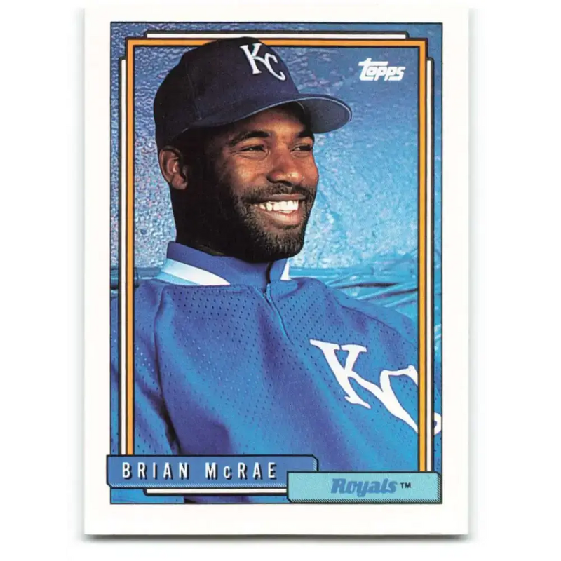1992 Topps #659 Brian McRae NM-MT Kansas City Royals Baseball Card - Baseball Card Single