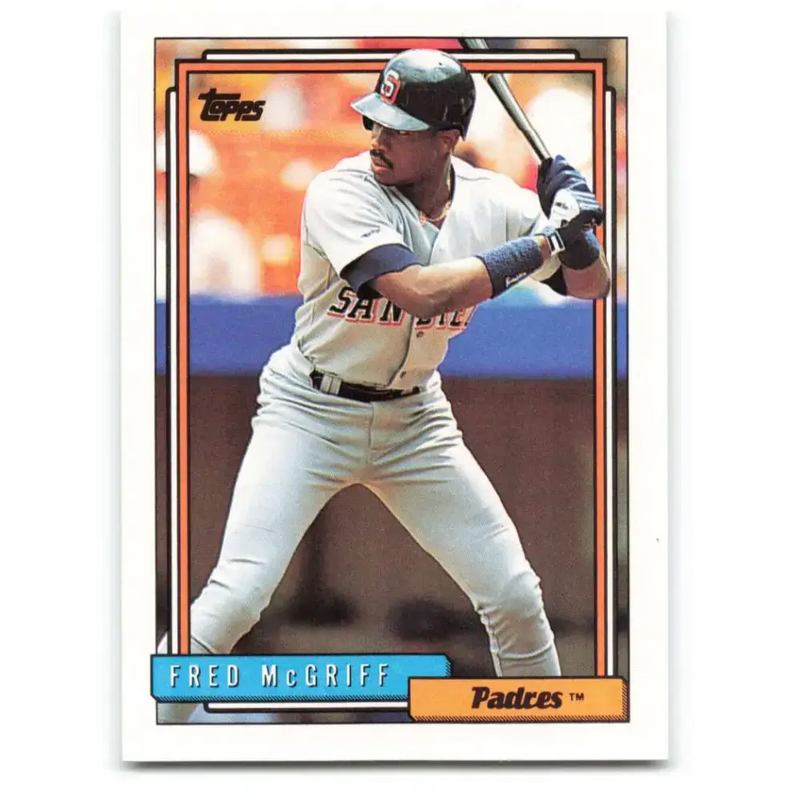 1992 Topps #660 Fred McGriff NM-MT San Diego Padres Baseball Card - Baseball Card Single